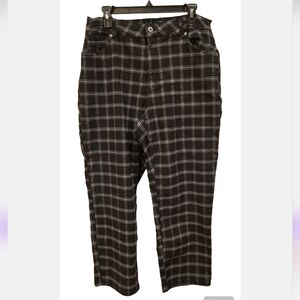 BloomChic Black and White Plaid Denim